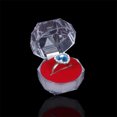thumbnail image 2 of Ruiboury 20Pcs Clear Boxes Mini Multifunctional Jewelry Box Crystal Ring Earrings Studs Organizer Octagonal Case Wedding Proposal Red, 2 of 8