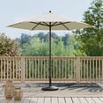 thumbnail image 1 of HOMETRENDS 7.5 ft. Round Push-Up Market Patio Umbrella, White, 1 of 9