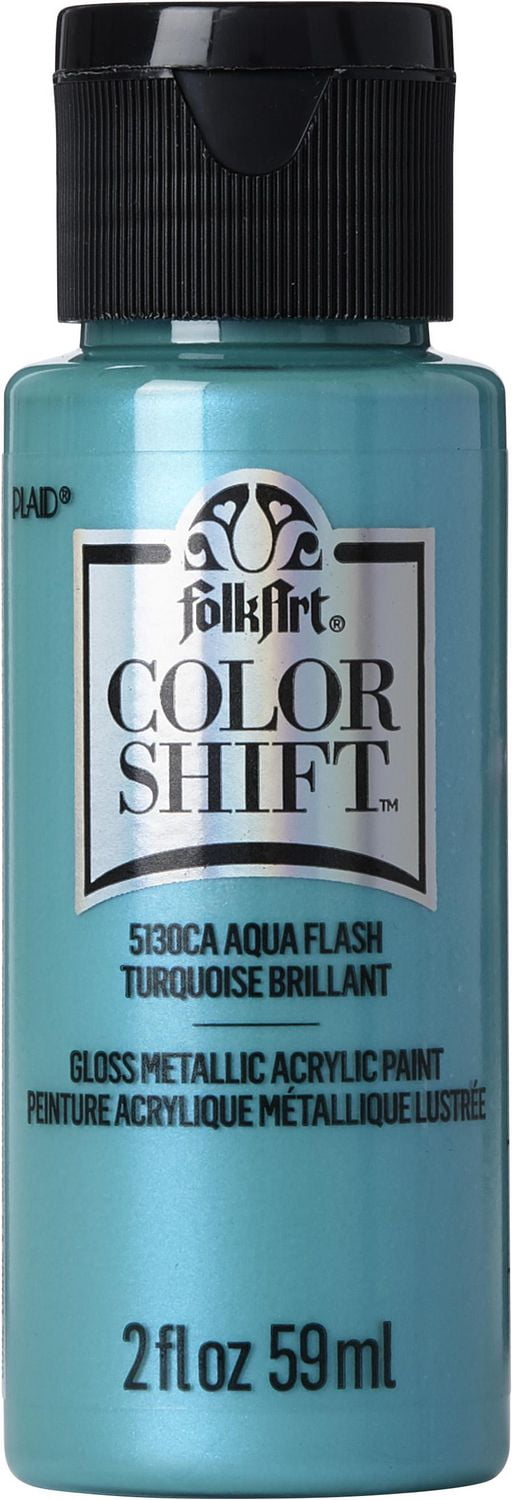 Peinture acrylique FolkArt Color Shift en couleurs variées (59 ml), Aqua brillant