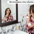thumbnail image 4 of Gymax Bathroom Wall-Mounted Mirror W/Shelf Vanity Makeup Mirror Multipurpose Brown, 4 of 9