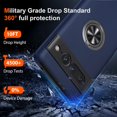 thumbnail image 4 of KOMI for Google Pixel 7 Pro Case, Slim Fit Case for Pixel 7 Pro with Ring Holder Kickstand,[Military Grade Drop Tested] Dual Layer Shockproof Protective Phone Case for Pixel 7 Pro 6.7", Blue, 4 of 5