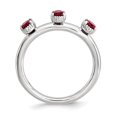 thumbnail image 2 of Bague en Argent Sterling Stackable Expressions Rubis Créé Trois Pierres Taille 7, 2 of 3