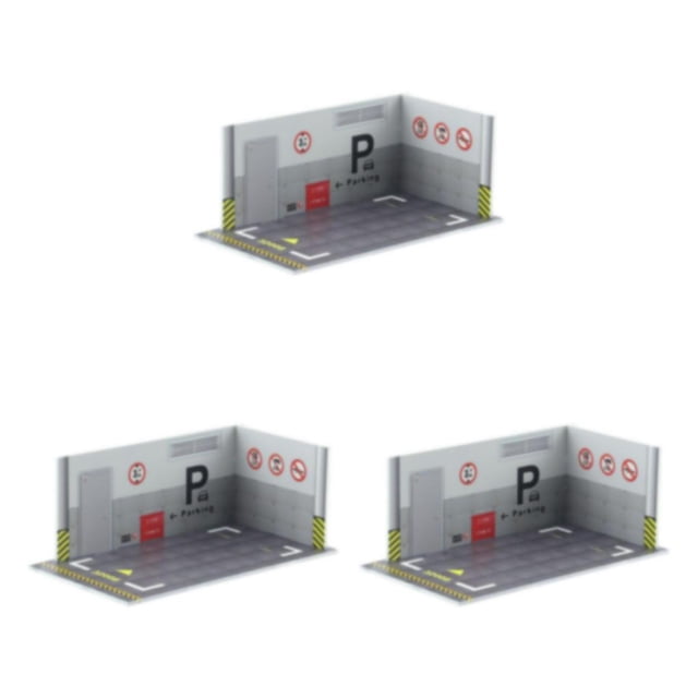 Baohd 1 32 Parking Lot Model Car Diecast Garage for Diorama Collection Background Impressive and Lifelike Type 32008 3Set
