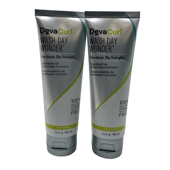 DevaCurl Wash Day Wonder Slip Detangler Curly & Wavy Hair 1.5 OZ Set of 2