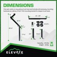 thumbnail image 4 of Elevate Outdoor Truck 3 Ladder Rack Steel Pickup Bed Cargo Carrier System, Black, 4 of 9