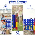 thumbnail image 4 of Gymax 2.5' 4-to-Score Giant Game Set Basketball Hoop & Ring Game Outdoor Indoor, 4 of 10