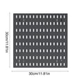 thumbnail image 3 of Plastic Storage Rack Black Pegboard Shelf Wall Mounted Storage Organizer with Hooks(1Pcs) Rkxzt, 3 of 8