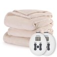 thumbnail image 1 of Sunbeam Heated Blanket | Velvet Plush, 10 Heat Settings, Lagoon Blue, King, 1 of 4