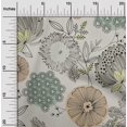 thumbnail image 2 of oneOone Silk Tabby Light Gray Fabric Asian Floral Sewing Craft Projects Fabric Prints By Yard 42 Inch Wide, 2 of 4