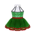thumbnail image 4 of ranrann Jupe Tutu à Sequins Col Halter pour Filles Robe de Danse Ballet Déguisement Vert 6, 4 of 5