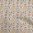 thumbnail image 1 of oneOone Georgette Viscose Beige Fabric Travel Sewing Craft Projects Fabric Prints By Yard 42 Inch Wide, 1 of 5