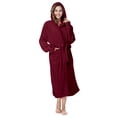 thumbnail image 2 of Jindong Plush Robes for Women Women Hooded Fleece Bathrobe Lightweight Soft Plush Long Flannel Sleepwear Fleece Hooded Bathrobe Plush Long Robe Womens Robes, 2 of 9