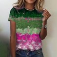 thumbnail image 2 of Pompotops Blouse Décontractée Ample pour Femme, Mode, Imprimée, Col Rond, T-Shirt, Chemises, Blouse, T-Shirt Imprimé, Liquidation, 2 of 5