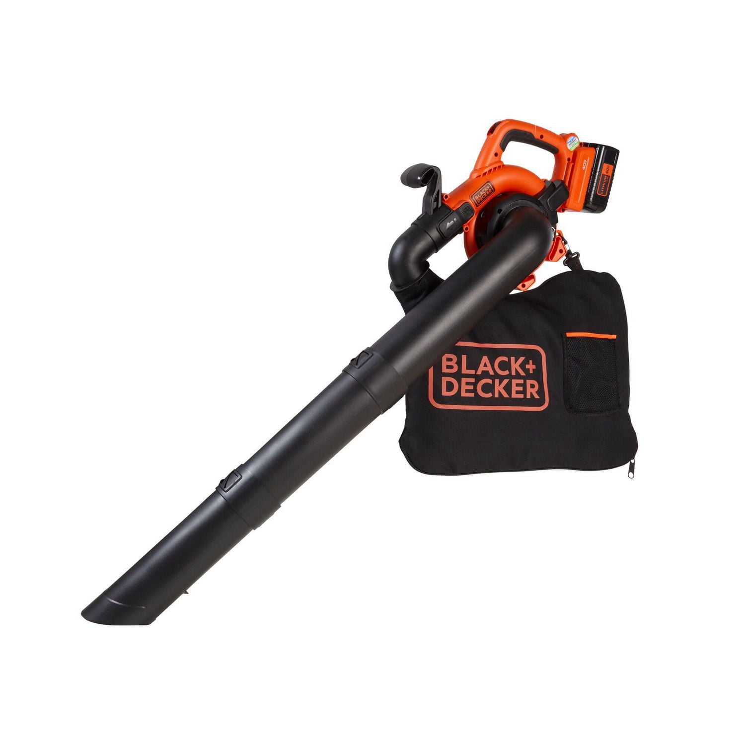 BLACK+DECKER Kit de souffleur-aspirateur à main sans fil 40 V MAX* comprenant une batterie de 1,5 Ah et un chargeur