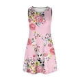 thumbnail image 3 of EGNMCR Robes de Vacances pour Femmes Robes d'Été pour Femmes Plage Floral T-Shirt Robe d'Été Décontractée Poches Robe Bohème à Bretelles, 3 of 4