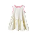 thumbnail image 1 of RXIRUCGD 2025 Vêtements d'Été pour Enfants Tout-Petits Filles Mignon Couleur Unie Sans Manches Robe Camisole Extensible Anti-Rides Robe Ligne A, 1 of 2
