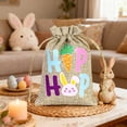 thumbnail image 1 of Fridja Christmas Party Decorations Easter Gift Bag Bunny Eggs Elementss Children's Easter Linen Drawstring Candy Bag, 1 of 6