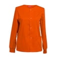 thumbnail image 1 of Womens Scrub Jacket Workwear Snap Front Warm-up Scrubs Jacket, 1 of 4