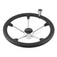 thumbnail image 3 of 15-1/2 Po 5 Roues Directrices avec Poignée en Mousse Noire Accessoires Bateau Marin, 3 of 12