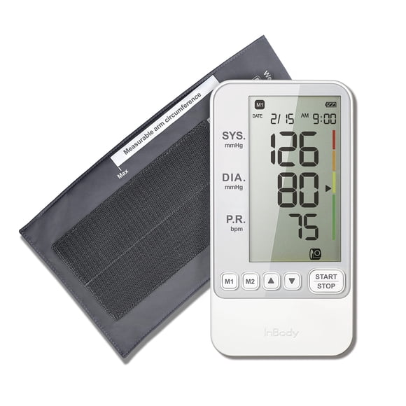 InBody at-Home Automatic Blood Pressure Monitor BP170 - High Blood Pressure Monitor with One-Touch Cuff, for Home and Professional Use, Large Digital Display