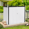 thumbnail image 3 of YODOLLA 46 Cu ft. Outdoor Horizontal Storage Shed in White with Multi-Opening Door Weather Resistant Metal Tool Shed, 3 of 8