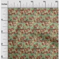 thumbnail image 2 of oneOone Polyester Spandex Orange Fabric Abstract Floral Sewing Material Print Fabric By The Yard 56 Inch Wide-1ra, 2 of 5