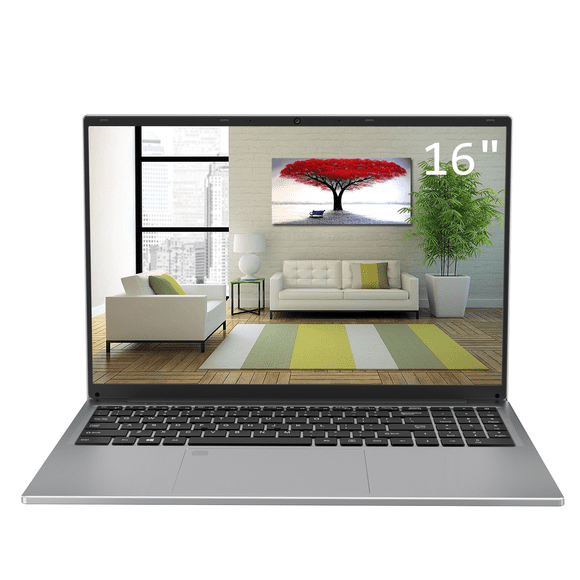 Auusda Portable Professionnel 16 Pouces, Ordinateur Win 11 Pro, Core i3 1000NG4, 16 Go de RAM DDR4 1 To SSD, Rétroéclairage, Empreinte Digitale, Caméra Web, Argent