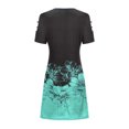 thumbnail image 5 of EGNMCR Robes de Fête pour Femmes Femmes Décontractées Amincissantes à Dos Nu Imprimées à Manches Courtes Robe à Épaules Dénudées, 5 of 5