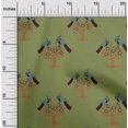 thumbnail image 1 of oneOone Cotton Flex Fabric Bird & Tree Block Decor Fabric Printed BTY 40 Inch Wide, 1 of 4