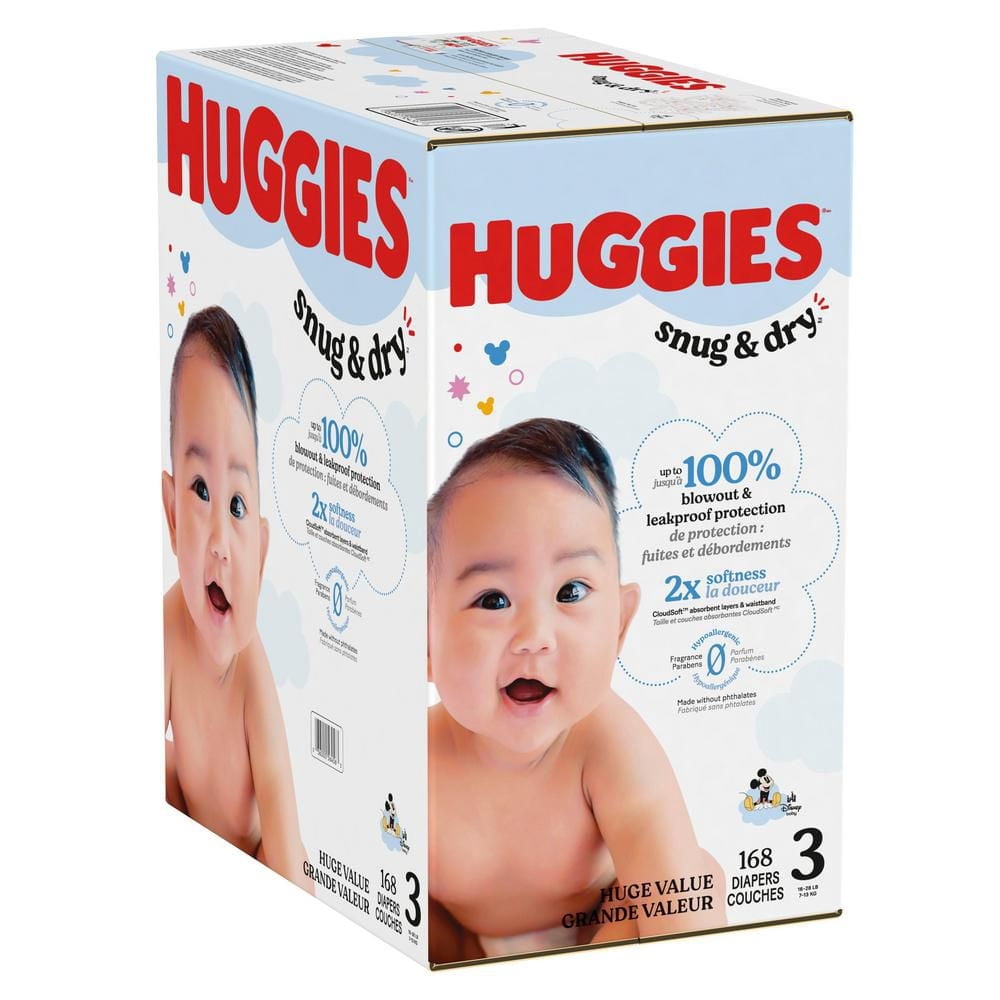 Huggies Snug & Dry Baby Diapers, 6 (28-44 lbs), 112 Ct