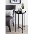 thumbnail image 4 of Kate and Laurel Celia Table d'Appoint Ronde en Métal Pliable avec Dessus à Plateau, Noir, 4 of 5