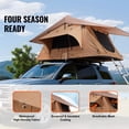 thumbnail image 2 of KFFKFF Tente de Toit à Coque Rigide, Naturnest Tente de Toit Pliable pour 2-3 Personnes avec Échelle Télescopique, Matelas, Housse de Protection en PVC, Résistante à l'Eau pour Jeep, VUS, Fourgonnette, Camionnette, 2 of 9