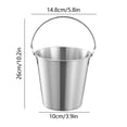 thumbnail image 3 of Stainless Steel Ice Bucket, Creative Champagne Beer Bucket, Restaurant Food Container, Portable Design, Cold Keeping Effect, Easy to Clean, for Picnic Gathering, 3 of 6