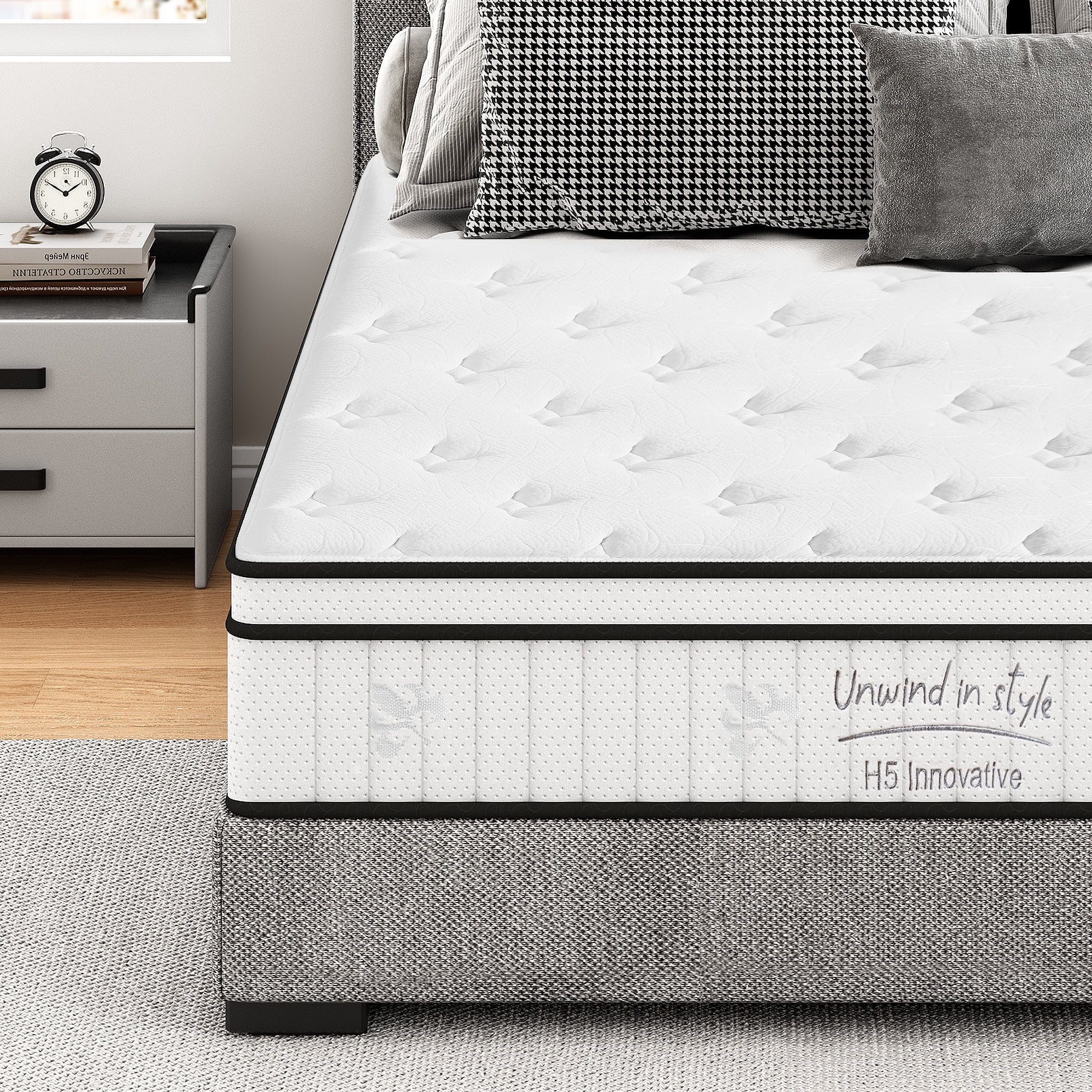 GOWE Full Mattress 12 Inch, Memory Foam Mattress with Pocket Spring, Soft & Comf Our mattress is made without harmful chemicals, ensuring a safe and healthy sleeping environment for you and your fa