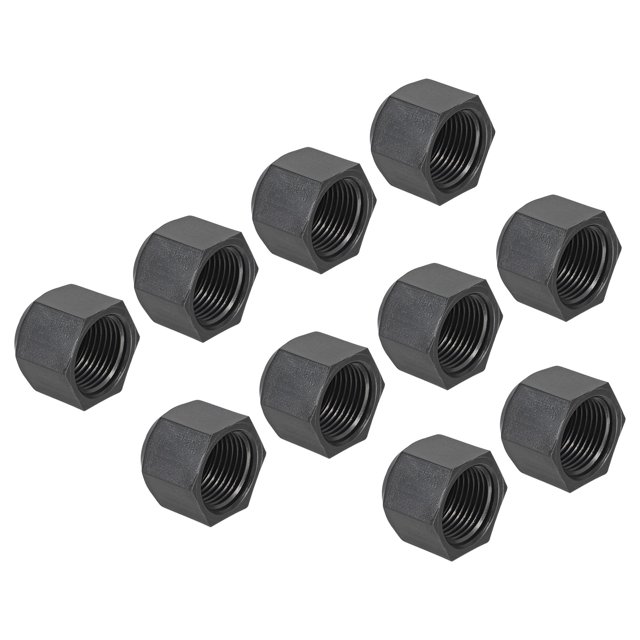Uxcell Plastic Flare Cap Female Thread 5Pcs 45 Degree SAE Flare Tube Fitting Valve Cap 1/2" 10