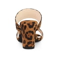 thumbnail image 2 of BLISSFUL STEP Women's Open Toe Chunky High Heel Slide Sandals Leopard 5.5, 2 of 6