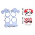 thumbnail image 1 of Christmas Eyeglass Frame Earring Silicone Molds Pendant Epoxy Resin Mold, 1 of 5