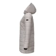 thumbnail image 4 of Innerwin Hooded Coats Solid Color Women Down Winter Long Sleeve Lightweight Puffer Jacket Deep Gray XS, 4 of 7