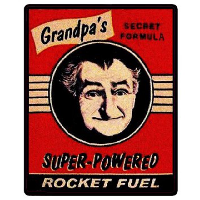 Nostalgia Decals Autocollant Carburant Fusée Grand-Père 5 Pouces des États-Unis