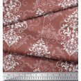 thumbnail image 3 of Soimoi Polyester Crepe Fabric Filigree Damask Print Fabric by The Yard 52 Inch Wide, 3 of 3