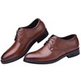 thumbnail image 4 of Kcodviy Style Men's Breathable Comfortable Men's Handmade Leather Custom Shoes Business Lace Up Work Casual Leather Shoes for Men Slip on Leisure Solid Color Leather Shoes Men Size 13 Shoes, 4 of 7