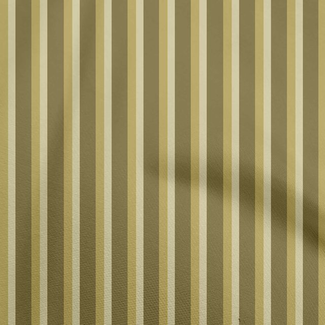 oneOone Rayon Olive Green Fabric Stripes Sewing Material Print Fabric By The Yard 56 Inch Wide