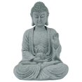 thumbnail image 1 of Ornement de Jardin Bouddha Assis Pierre en Résine Effet Zen Statue Extérieur Intérieur, 1 of 8