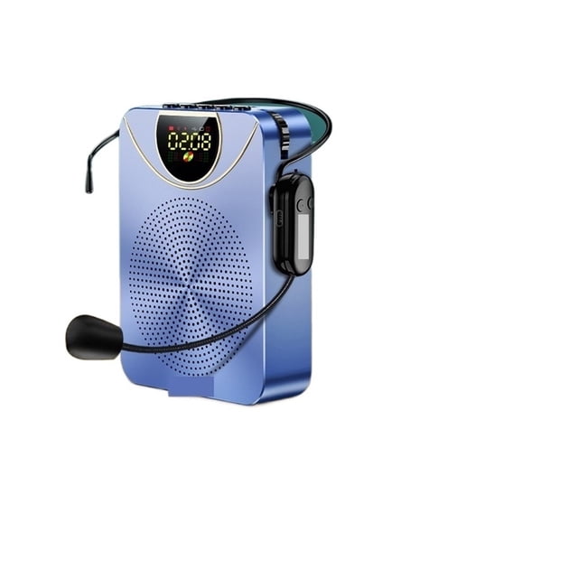 Wireless Clock Megaphone Voice Amplifier Teacher Guide Microphone Speaker 5W Support TF Card U Disk Connection ,Clear Sound Quality
