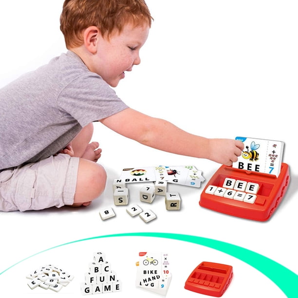 Jeu éducatif En Bois – Lettres ABC Et 25 Cartes Recto-verso Pour Apprendre à épeler Et Lire Dès 2 Ans