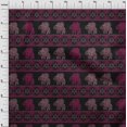 thumbnail image 3 of oneOone Viscose Chiffon Fabric Floral & Elephant Block Print Fabric By The Yard 42 Inch Wide, 3 of 4