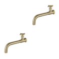 thumbnail image 3 of relayinert Universal Fit Basin Long Lasting Easy Installation Compact Metal Single Cold Wall Mounted Sink 03 Gold 2Set, 3 of 6