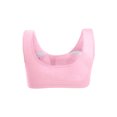 thumbnail image 2 of INSPIRE CHIC Training Cotton Wire Free Comfort Removable Pad Vest Tops Bra Pink, 2 of 6