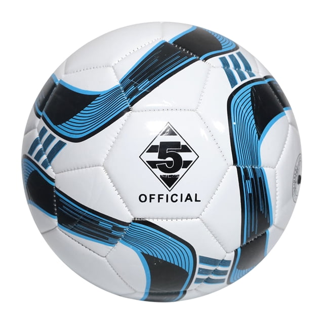 mmirethe Size 5 Football For Junior Boys With Cool Patterned Appearance Soft And Scratch-resistant PVC white
