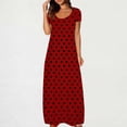 thumbnail image 2 of Yuyuzo Yuyuzo Plus Size Dress for Women Short Sleeve Long Dress Round Neck Full Length Casual Loose Maxi Dress, 2 of 6